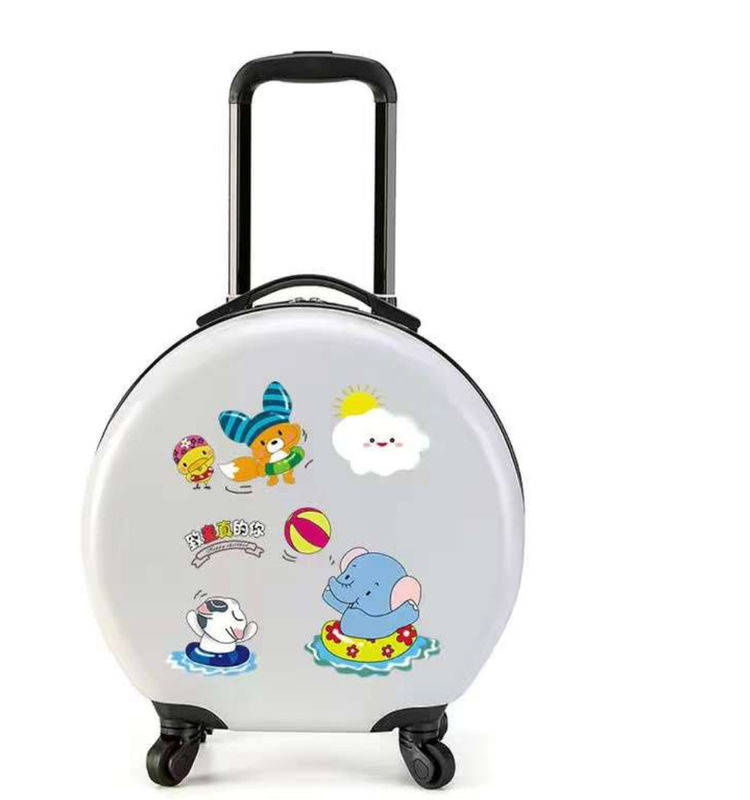 Conception de mode personnalisée Forme ronde Enfants 18 pouces Sac de chariot Enfants mignons Bagages de voyage pour enfants