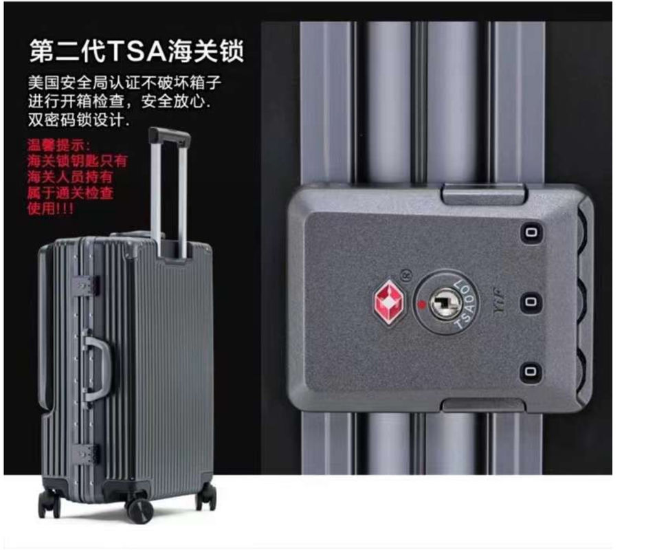 Chariot à rouleaux pour bagages avec serrures TSA Noir, vert foncé, rouge, porte-avions 20 pouces, valise PC avec poc avant