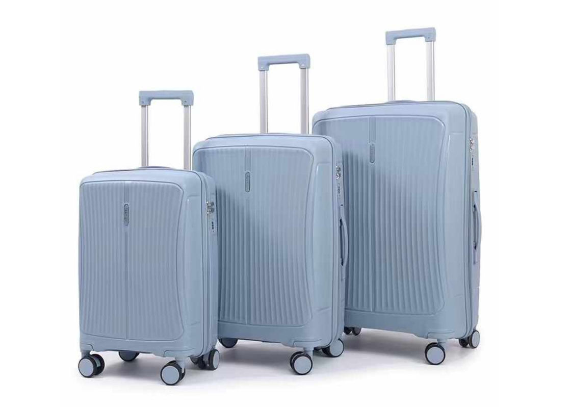 Couleur assortie Taille standard 20 24 28 pouces Set de valise dure sac de cabine de voyage Portez sur le poids léger 3 pièces PP Trolley Lugga