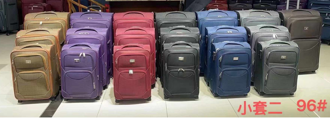 Ensemble de bagages portable de 3 pièces Spinner Softshell Légère Souffle personnalisable avec 4 roues à rouleaux