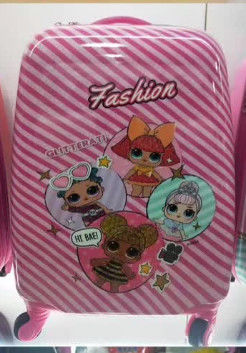 Prix de gros de l'usine 18 pouces enfants mignons enfants animaux dessins animés valise de voyage bagages à roulettes